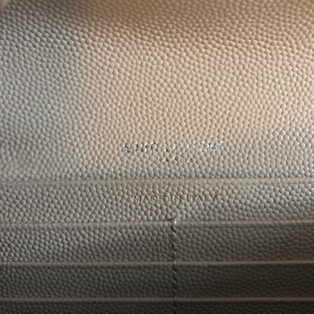 Yves Saint Laurent Blush Pink Quilted Envelope Wallet - Picture 7 of 9